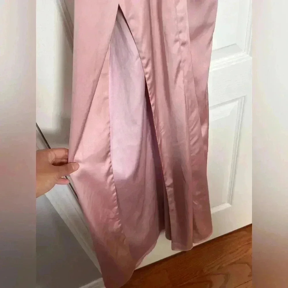 Meshki Elizabeth Satin Strappy Maxi Dress in Size Small - Picture 7 of 8